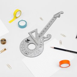 SUCK UK ロックスタールーラー（定規 分度器 ギターの形）「Rockstar Guitar Ruler」イギリス サックユーケー  ◇