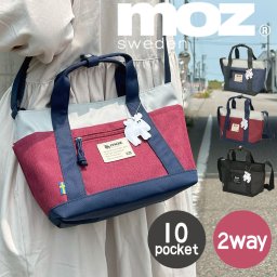 モズ ショルダーバッグ トートバッグ ２way レディース メンズ ポケット カジュアル おしゃれ 斜め掛け 軽量 多収納 かわいい 小さめ コンパクト 多機能 moz  ZZEI33