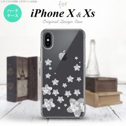 【iPhoneX】【スマホケース/スマホカバー】【アイフォンX】iPhoneX スマホケース カバー アイフォンX 花柄・サクラ（B） グレー nk-ipx-187【メール便送料無料】