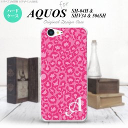 【506SH】【スマホケース/スマホカバー】【アクオス Xx3】506SH スマホケース AQUOS Xx3 ケース アクオス Xx3 イニシャル ヒョウ柄 ピンク nk-506sh-892ini【メール便送料無料】