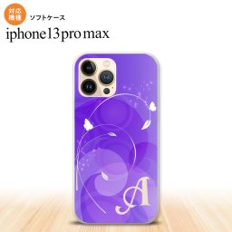 iPhone13ProMax iPhone13 Pro Max ケース ソフトケース バタフライ 蝶 A 紫 +アルファベット iPhone13 プロ マックス 6.7インチ おしゃれ かわいい メンズ レディース キッズ デザインたくさん nk-i13pm-tp201i
