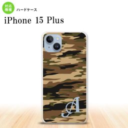 iPhone15 plus iPhone15 plus スマホケース 背面ケース ハードケース タイガー 迷彩 A 茶 +アルファベット 2023年 9月発売 nk-i15pl-1170i