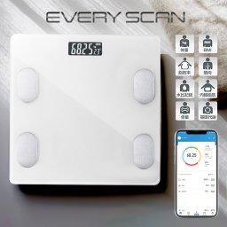 体重計 スマホ連動 体脂肪 強化ガラス iphone HAC スマホ連動体組成計エブリスキャン 健康 ギフト プレゼント