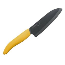 「日本製」京セラ セラミック 黒刃包丁 三徳ナイフ14cm イエロー FKR-140HIP-YL［5903］