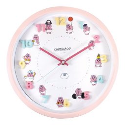 おぱんちゅうさぎ アイコンウォールクロック ピンク 壁掛け時計 ピンク