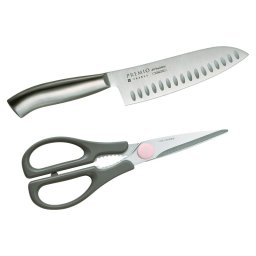 【ギフト対応無料】プレミオ オールステンレス三徳・キッチンバサミセット (31812) ※送料無料(北海道・沖縄は除く)