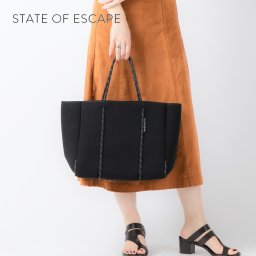 ステイトオブエスケープ State of Escape Flying Solo FSHFBLK トートバッグ メンズ レディース バッグ フライングソロ ネオプレン 軽量 大容量 通勤 通学 オフィス 旅行 キーフック ポーチ付き 鞄 A4収納 ギフト お出かけ プレゼント お祝い ブラック