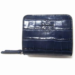TORY BURCH トリバーチ アウトレット 財布 ティア クロコ調レザー エンブレムロゴ ジップアラウンド ウォレット 二つ折り財布 153390 400