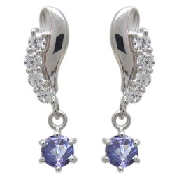 プラチナピアス 結婚10周年 タンザナイトピアス 一粒