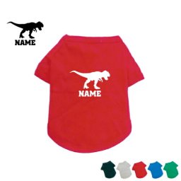 ティラノサウルス1  名入れドッグTシャツ ドッグウェア 小型犬 中型犬 大型犬 恐竜　化石　肉食　草食　雑食　海　陸【city】