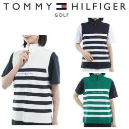 トミーヒルフィガー ゴルフ レディース ベスト フロントロゴ ハイネック ノースリーブニット TOMMY HILFIGER GOLF THLA561 2025年秋冬モデル お誕生日祝い お祝い 記念品 30代 40代 50代 60代 母の日 お母さん 還暦祝い 敬老の日 彼女 人気プレゼント プレゼント