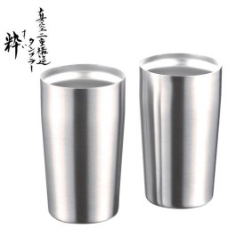 粋 真空Wステンﾀﾝﾌﾞﾗｰ（320ml）ペアセット　AM6-111-5　内祝 快気祝い 結婚祝い お歳暮 父の日 香典返し 敬老の日 七五三 孫 両親 自宅  応援 プレゼント 御礼 成人式 御年賀 引越し お盆 お誕生日 ギフト