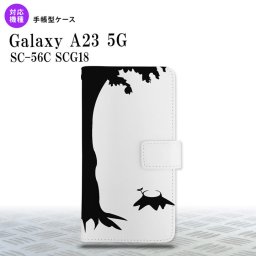 Galaxy A23 GalaxyA23 手帳型スマホケース カバー 切り株 黒 2022年 10月発売 nk-004s-a23-dr197