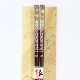 (全国送料無料) やくも箸本舗 ご縁箸 「桜千鳥（青）」 1膳 メール便 (yb00038673m)