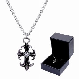 シアーズ ネックレス メンズ シンプル ブランド クロス キュービックジルコニア ネックレス Royal Joker ロイヤルジョーカー ブランド ボックス セット