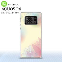 SH-51B AQUOS R6 AQUOS R6 スマホケース ハードケース ぼかし 花柄 黄 +アルファベット メンズ レディース nk-r6-1592i