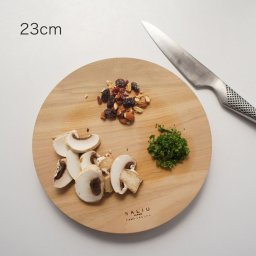 【SALIU】YAMASAKURA 山桜 まないた23　丸 小 ２３ｃｍ  無塗装 山桜材 さくら 天然木 丸いまな板 まな板　カッティングボード 木製 日本製　付知
