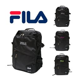 FILA フィラ 7805 レトロ リュックサック バックパック 35L 大容量 通学 男子 女子 高校生 中学生 黒 軽量 撥水 ブランド カレッジロゴ ポリエステル カジュアル 通勤 お出かけ 普段使い プレゼント お揃い 入学 旅行