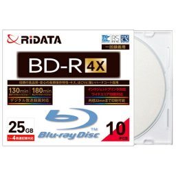 RiDATA BDR130PW4X10PSCC 録画用BD-R 10枚パック （スリムケース）