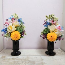 仏花1対～ハス入り～お手入れ楽々【送料無料】