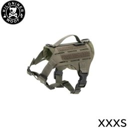KILONINER キロナイナー M4 Tactical MOLLE Vest Laser Cut M4タクティカルモールベストレーザーカット ハーネス XXXS Ranger Green 胴輪 ワッペンでカスタマイズ可