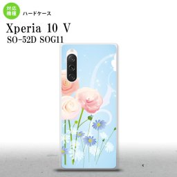 Xperia10V Xperia10V スマホケース 背面ケース ハードケース 花柄 ミックス C 青 2023年 7月発売 nk-xp105-281