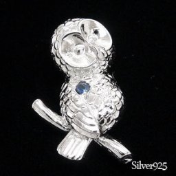 ▲sv925 タイニーピン ラベルピン ピンバッジ ブローチ シルバー925 フクロウ 鳥 メンズ 男女兼用 レディース ジュエリー アクセサリー  プレゼント ギフト 人気 おすすめ 送料無料