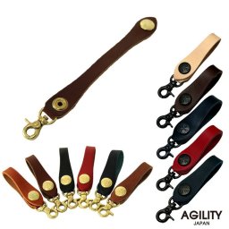 『ATループ』(全11色)/【ベルトループ キーホルダー 革 本革  別売 レザー ナスカン ベルトポーチ ウエストポーチ ウエストバッグ メンズ レディース 修理 交換用 日本製】【AGILITY（アジリティ）】(0612)[M便 1/3]