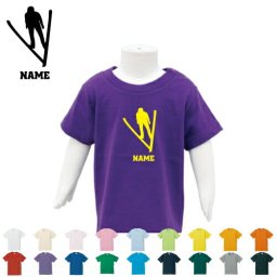 「ジャンプスキー2」名入れTシャツ/ベビー服、キッズ服、お名前、子供服、キッズウェア、こども服、入園、入学、新学期、幼稚園、保育園、小学校、夏服【ネコポス発送可】【cf_bst】ウィンタースポーツ