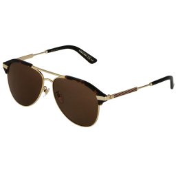 グッチ GUCCI サングラス アジアンフィット GG0288SA 002 ティアドロップ型 メンズ ゴールド＋マルチカラー＋ブラウン