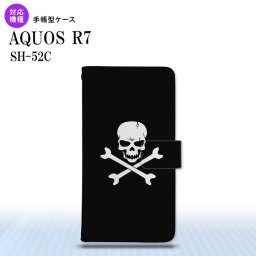 SH-52C AQUOS R7 手帳型スマホケース カバー ドクロ  nk-004s-r7-dr511