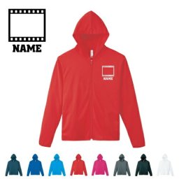 TV業界3 名入れドライジップパーカー お名前入り オリジナル セミオーダーメイド ロングスリーブ チームパーカー クラブパーカー  サークル  紫外線防止 吸水速乾 ディレクター　アシスタント　照明 スポーツウェア フィットネスウェア ダイエット ジョギング 有酸素運動