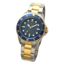 サルバトーレマーラ Salvatore Marra 腕時計 クオーツ SM22110 SSBLGD/GD メンズ ブルー+シルバー+ゴールド ステンレスベルト アナログ表示 10気圧防水 国内正規品