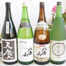 特選日本酒セット 天慶 宮の雪 八海山 4本セット 天慶(大吟醸) 宮の雪(大吟醸) 八海山(本醸造 純米吟醸) 1800ｍｌ×4本 早川酒造 宮崎本店 八海醸造