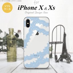 【iPhoneX】【スマホケース/スマホカバー】【アイフォンX】iPhoneX スマホケース カバー アイフォンX レースB 水色 nk-ipx-tp1101【メール便送料無料】
