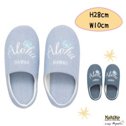 Kahiko ハワイアン スリッパ レディース メンズ デニム アロハ ブルー ネイビー