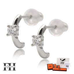 FILL HEARTS ピアス レディース 女性 大人 シルバー アクセサリー ジュエリー One Drop Hoop 一粒 ジルコニア 金属アレルギー対応 シルバー925 S925 ロジウムメッキ キャッチ フープピアス 小さめ 流行り