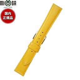 ミモザ MIMOSA 腕時計 替えバンド ベルト メンズ ベビーカーフKC カーフ 18mm イエロー/ゴールド 時計 時計バンド 時計ベルト 革 牛革