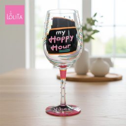 Lolita ワイングラス Happy Hour 22.4cm ハッピーアワー | かわいい おしゃれ ポップ モダン デザイン食器 アート ロリータ･ヤンシー 正規輸入品