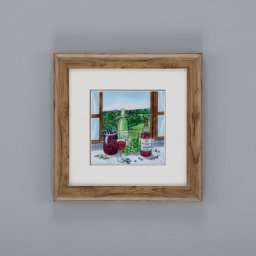 ブルゴーニュワイン 七宝焼き　アートフレーム　絵画