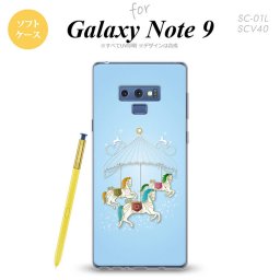 Galaxy Note 9 ギャラクシー ノート9 SC-01L SCV40 スマホケース カバー ソフトケース メリーゴーランド 青 nk-note9-tp312[スマホ,スマホケース,スマホカバー,ケース,カバー,ジャケット]