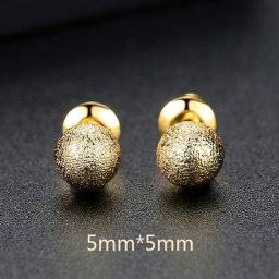 ピアス 両耳用 真鍮 イエローゴールド スタッド 定番 シンプル 上品 おしゃれ 可愛い かわいい 通勤 カジュアル ニッケルフリー 球 ボール 艶消し 5mm 8mm 10mm e18082201
