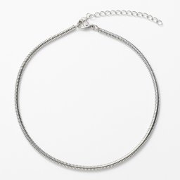 スモール ステンレス スネークチェーン アンクレット メンズ レディース 男女兼用 ジェンダーレス シルバーカラー STAINLESS ワンサイズ 調整可能 ペア お揃い クール