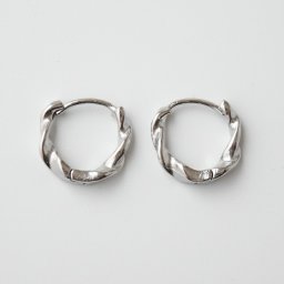 ステンレスマットツイストフープピアス ピアス フープ タイプ ねじれ ねじり スタイル 金属アレルギー対応 アクセサリー
