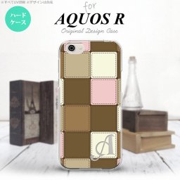 【SH03J】【スマホケース/スマホカバー】【アクオス R】SH03J スマホケース AQUOS R ケース アクオス R イニシャル パッチワーク風 ミックスD nk-sh03j-1674ini【メール便送料無料】