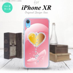 iPhoneXR iPhone XR スマホケース ハードケース ハート ガラスの靴 ピンク メンズ レディース nk-ipxr-237