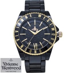 Vivienne Westwood ヴィヴィアンウエストウッド 腕時計 ウォッチ VV048GDBK メンズ ブラック ゴールド バイカラー セラミック 海外正規品 無料ラッピング可