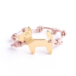 ミアズ MIA's DOG! メタルピンクゴールド 動物 モチーフ ブレスレット 絆 イタリア製 アクセサリー レディース メンズ ペアアクセ