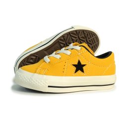 コンバース CONVERSE スニーカー 子供靴 キッズ ワンスター イージーオン ゴールド イエロー系 KID'S ONE STAR EASYON プレゼント 入学祝