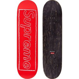 Supreme KAWS Chalk Logo Skateboard シュプリーム カウズ チョーク ロゴ スケートボード 赤